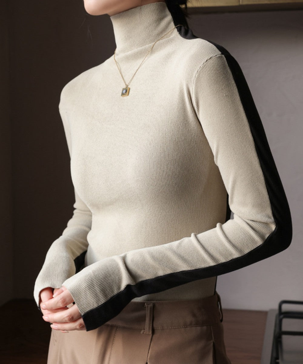 Women's High -necked Color Base Shirt