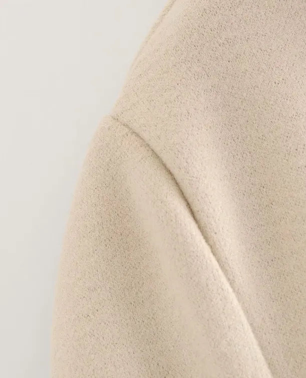 Casual Long Sleeve Solid Buttons Irregular Coat