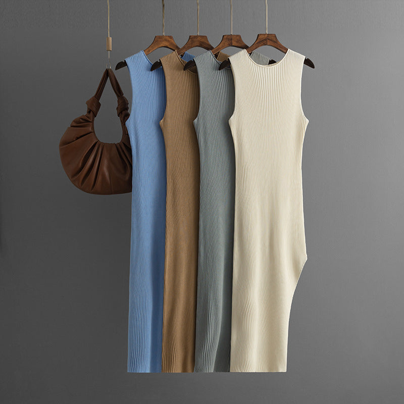 Stylish Irregular Slim Fit Temperament Vest Dress