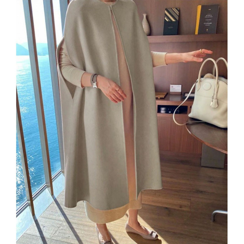 Cape Design Loose Batwing Coat