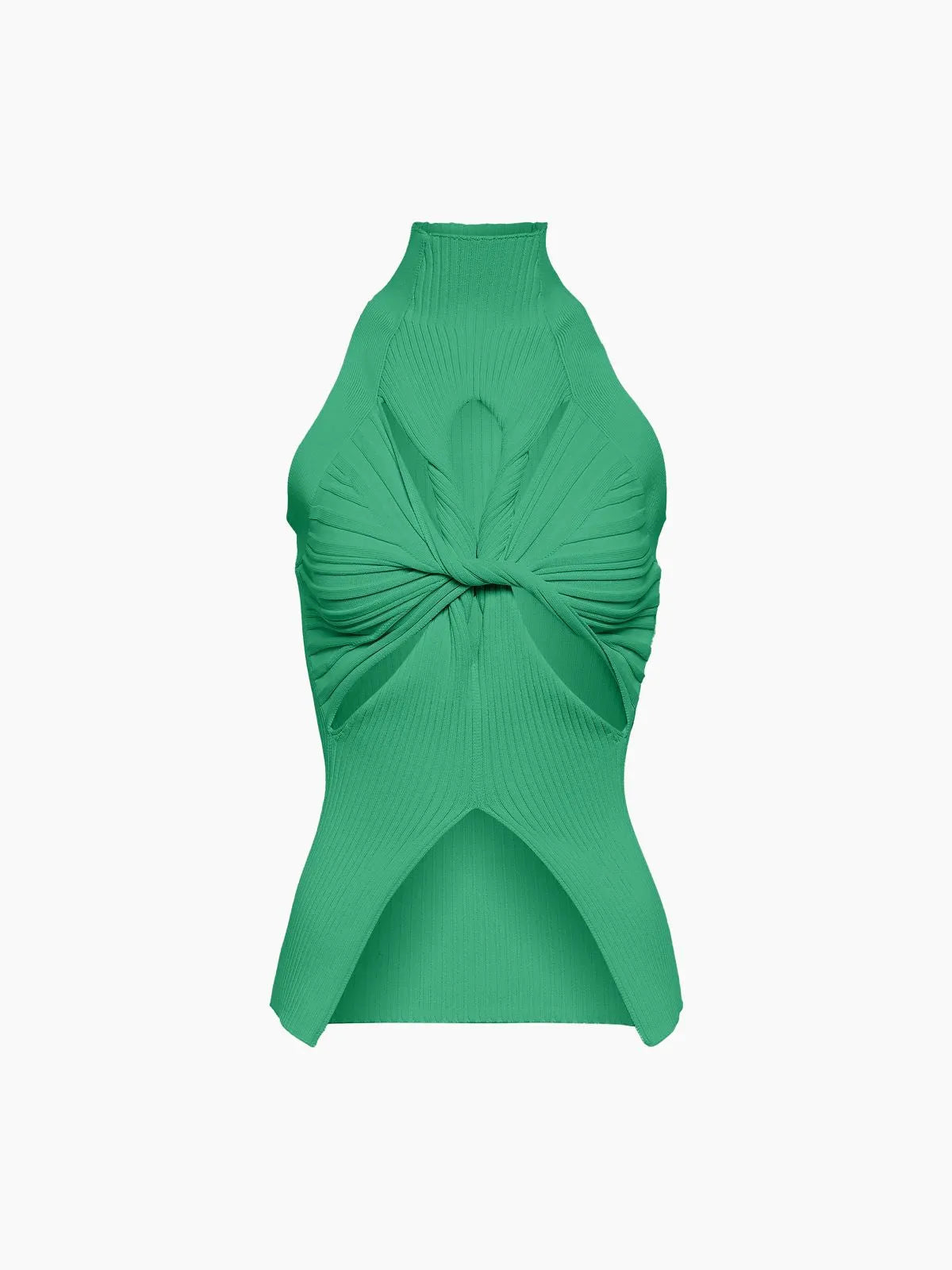 Twist Cutout Mockneck Rib Top