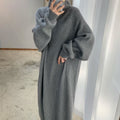 Casual straight sleeve knit dress
