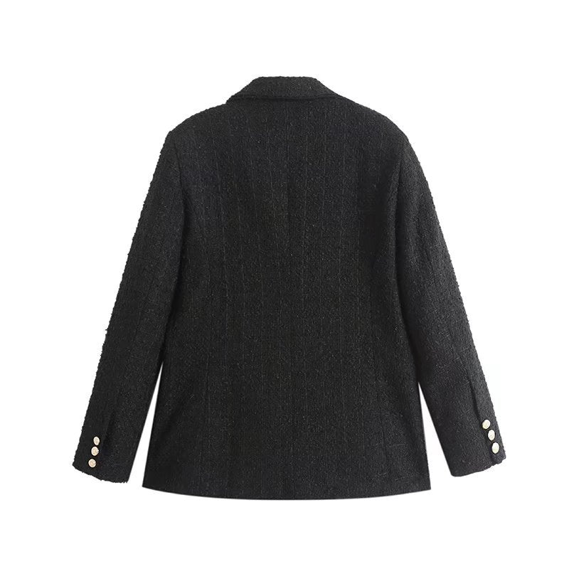 Old Money Aesthetics Tweed Blazer