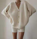 Fashionable loose V-neck sweater Cardigan