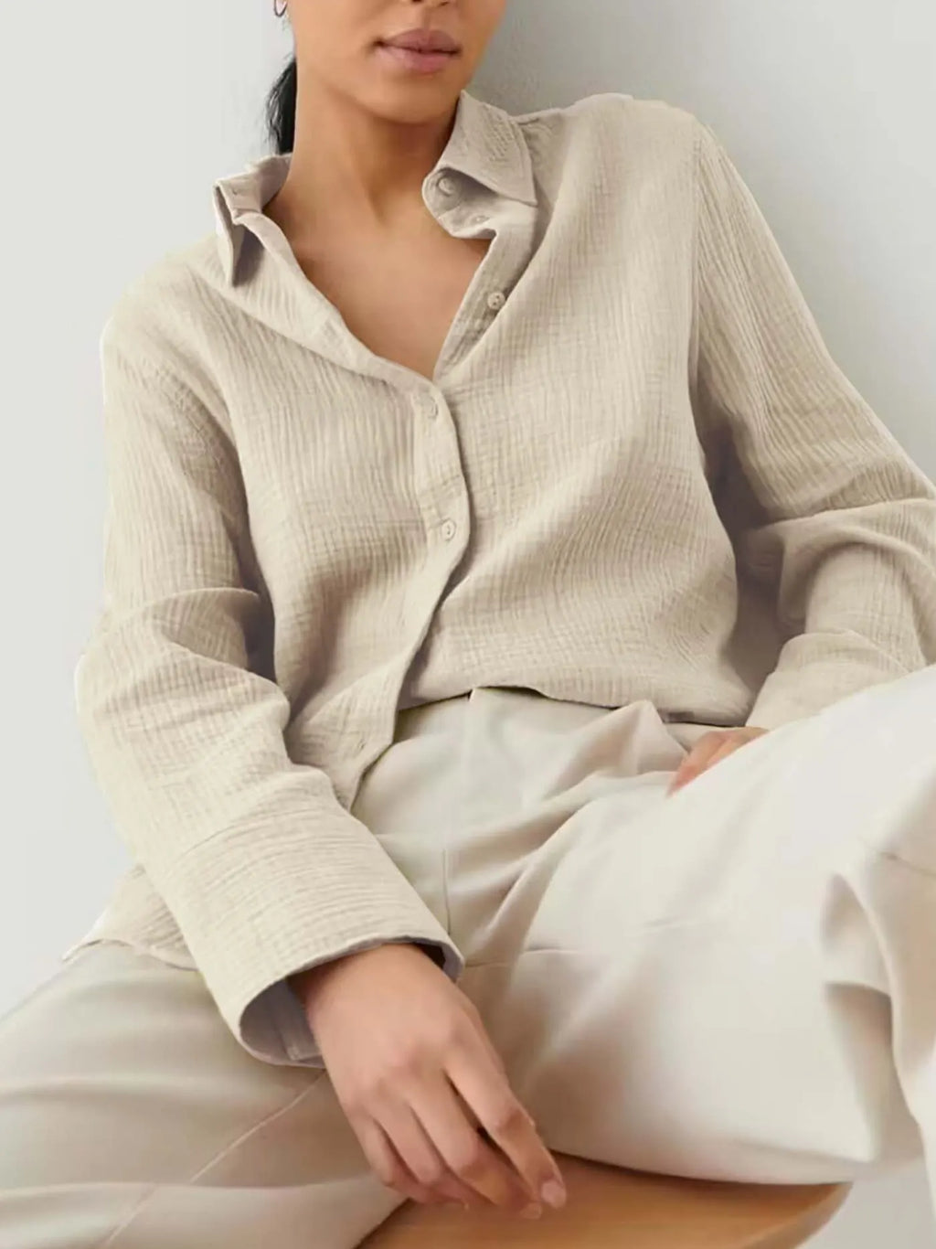Women’s Leisure Vacation Style Cotton Shirt