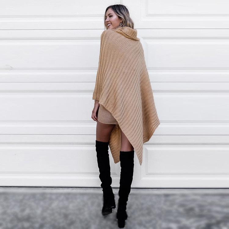 All-Matched High Neck Cloak Sweater