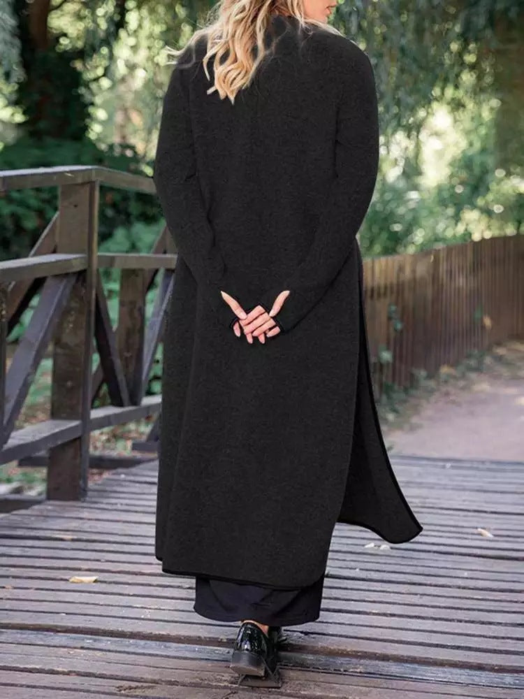 Autumn winter loose plus size knitted lace dress
