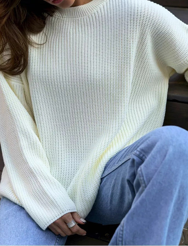 Casual Solid Color Loose Warm Sweater