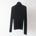Criss Cross Turtleneck Long Sleeve Knit Top