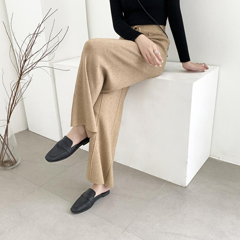 Autumn and winter loose knitted pants