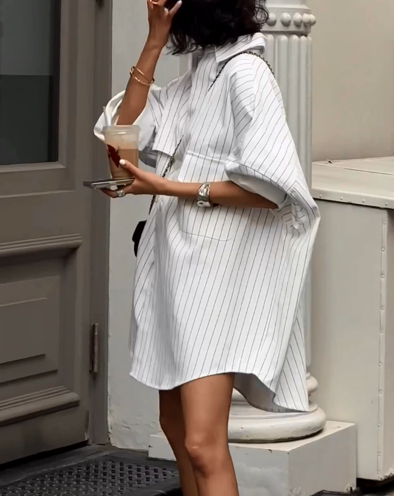 Striped Loose Women's Shirt