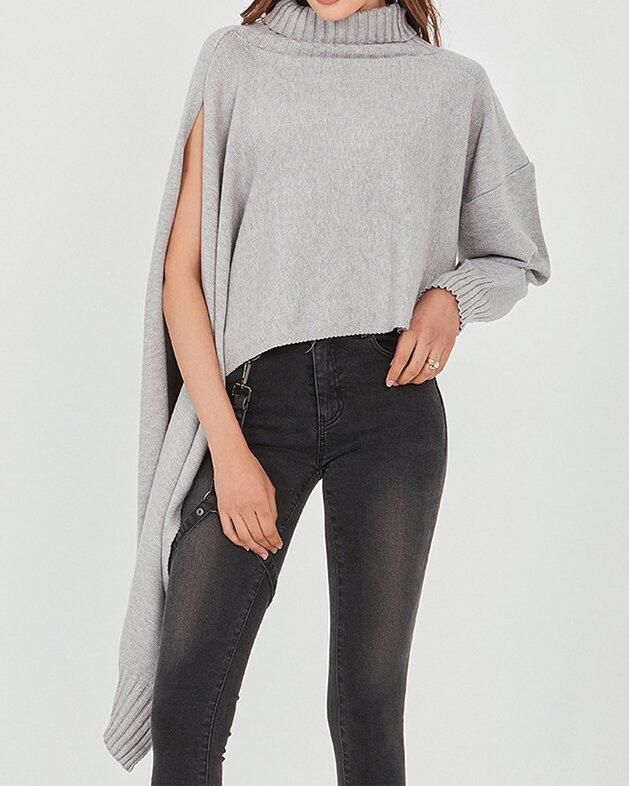Turtleneck, Long-Sleeved, Single-Sleeved, Irregular  Cloak