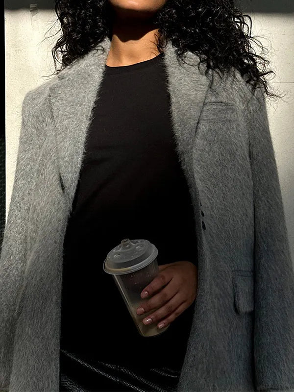 Stylish Lapel Plush Jacket