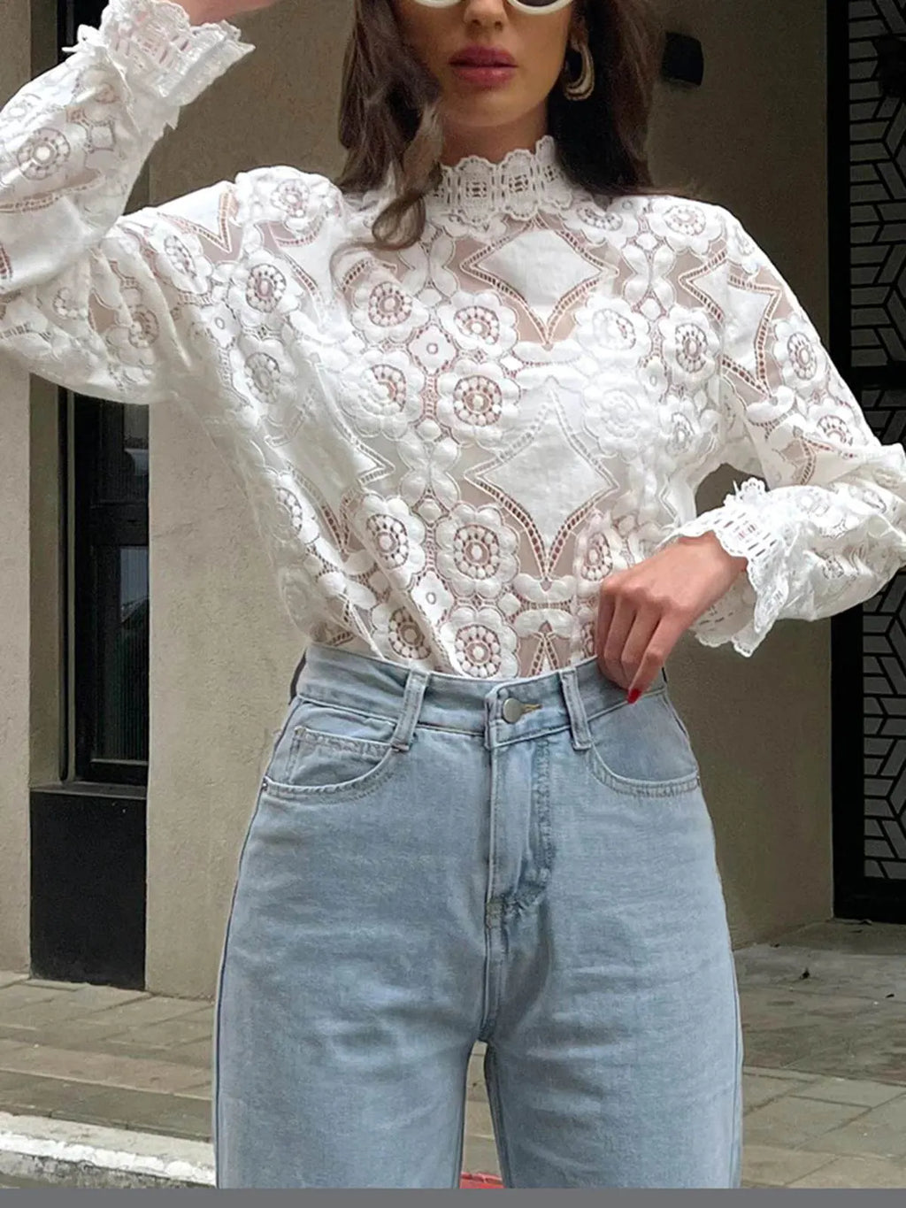 Sexy Transparent Lace Base Shirt