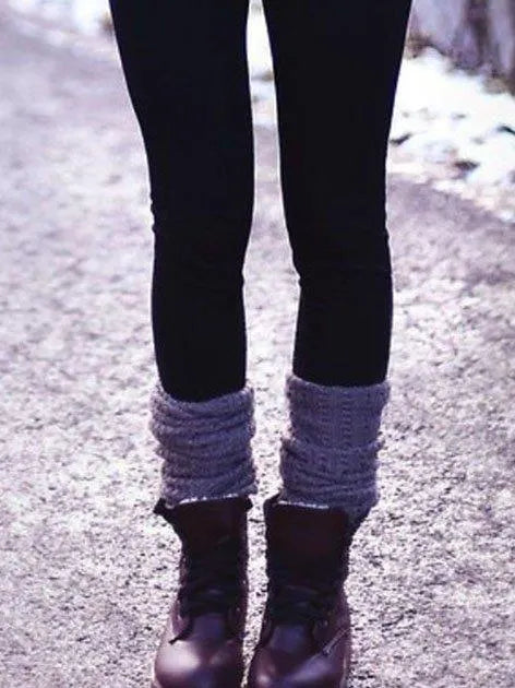 Black Knitted Casual Sheath Pants