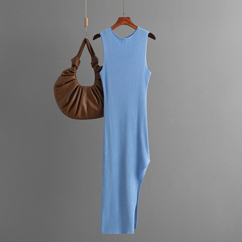 Stylish Irregular Slim Fit Temperament Vest Dress