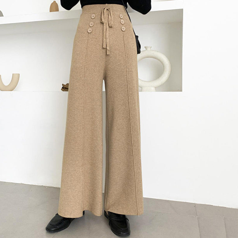 Autumn and winter loose knitted pants