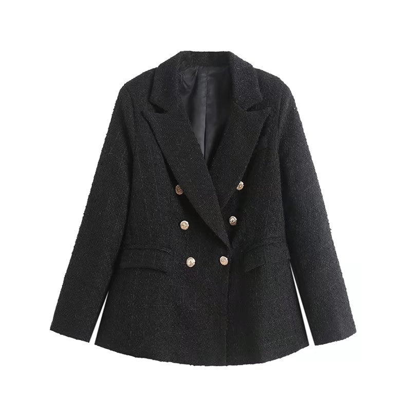Old Money Aesthetics Tweed Blazer