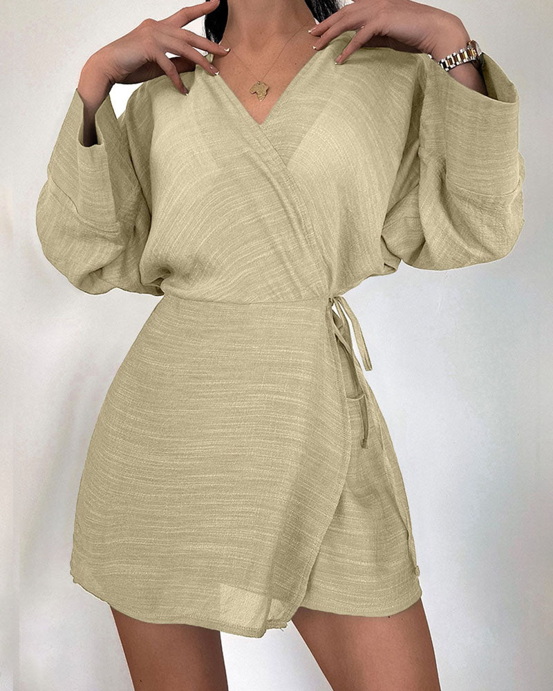 Vacation V-Neck Bikini Blouse