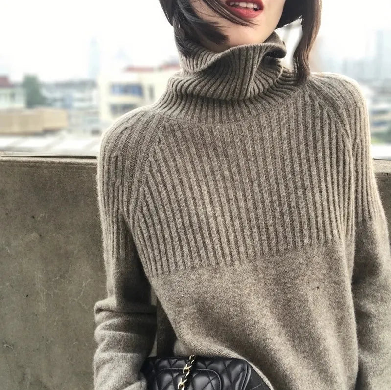 Turtleneck Retro Loose Pullover Sweater