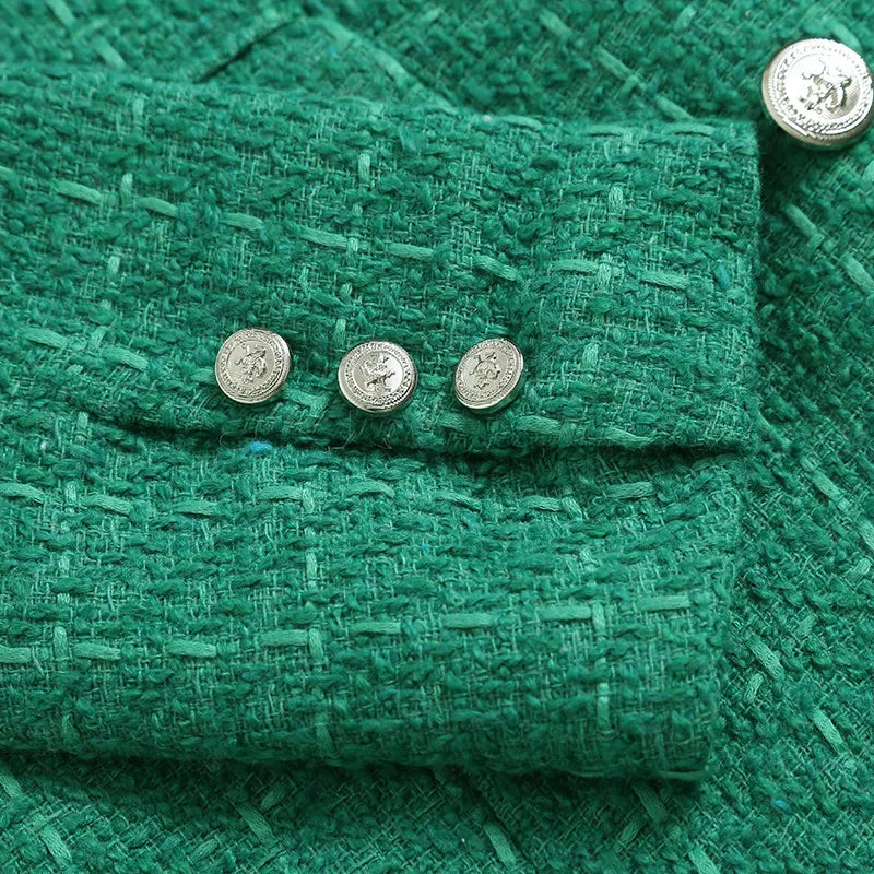 Old Money Aesthetics Tweed Blazer