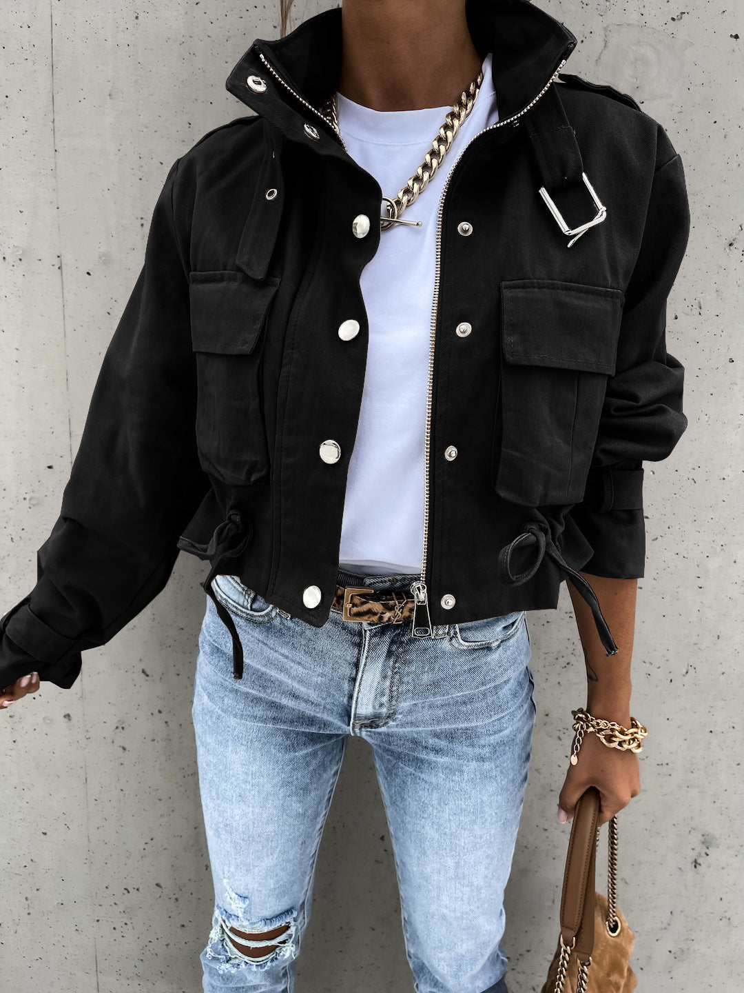 Stylish Cropped Jacket Tops