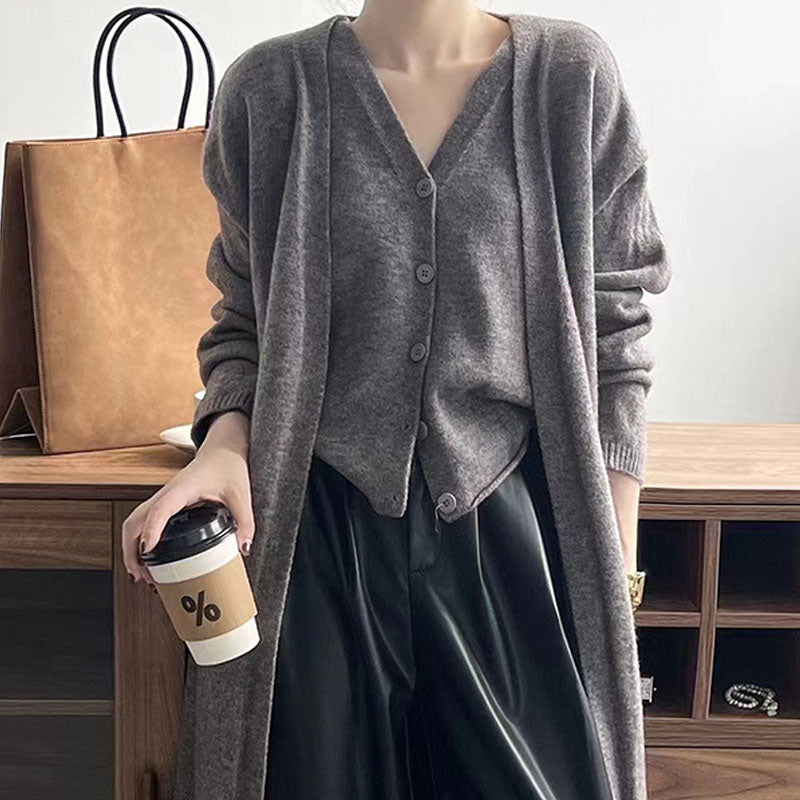 Stylish Soft Knitted Cardigan Vest Two-piece Set
