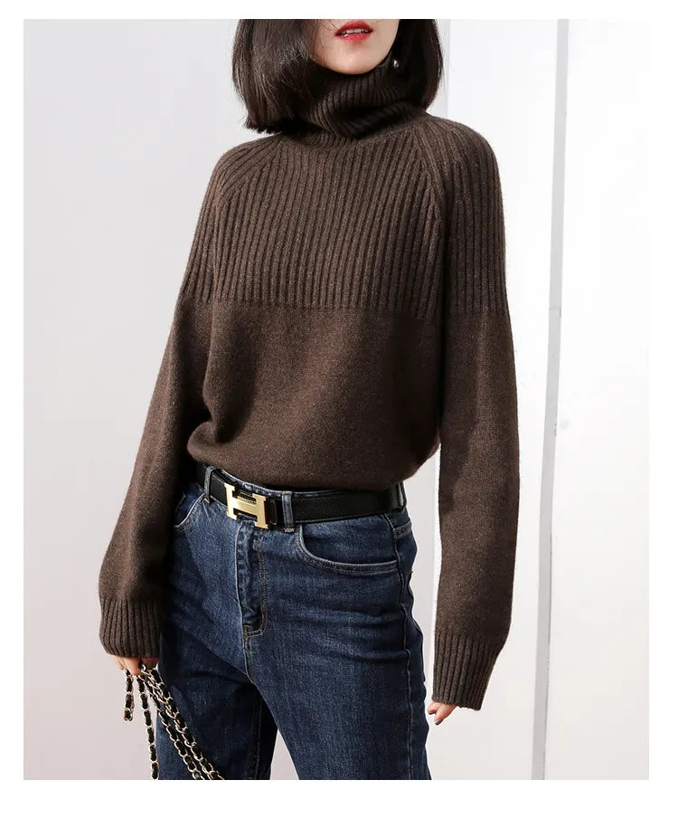 Turtleneck Retro Loose Pullover Sweater