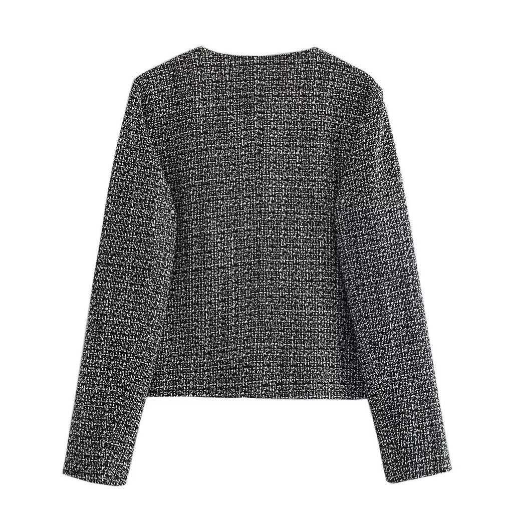 Old Money Aesthetics Tweed Blazer