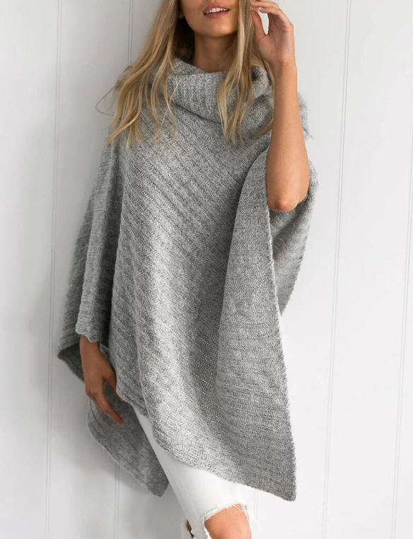 All-Matched High Neck Cloak Sweater