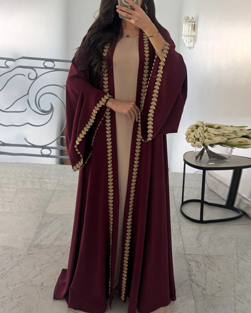 Elegant Dress & Love Robe Cardigan Two-Piece Set