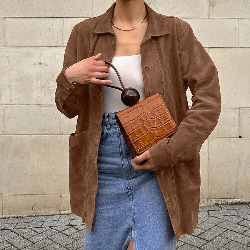 Vintage Loose Suede Jacket