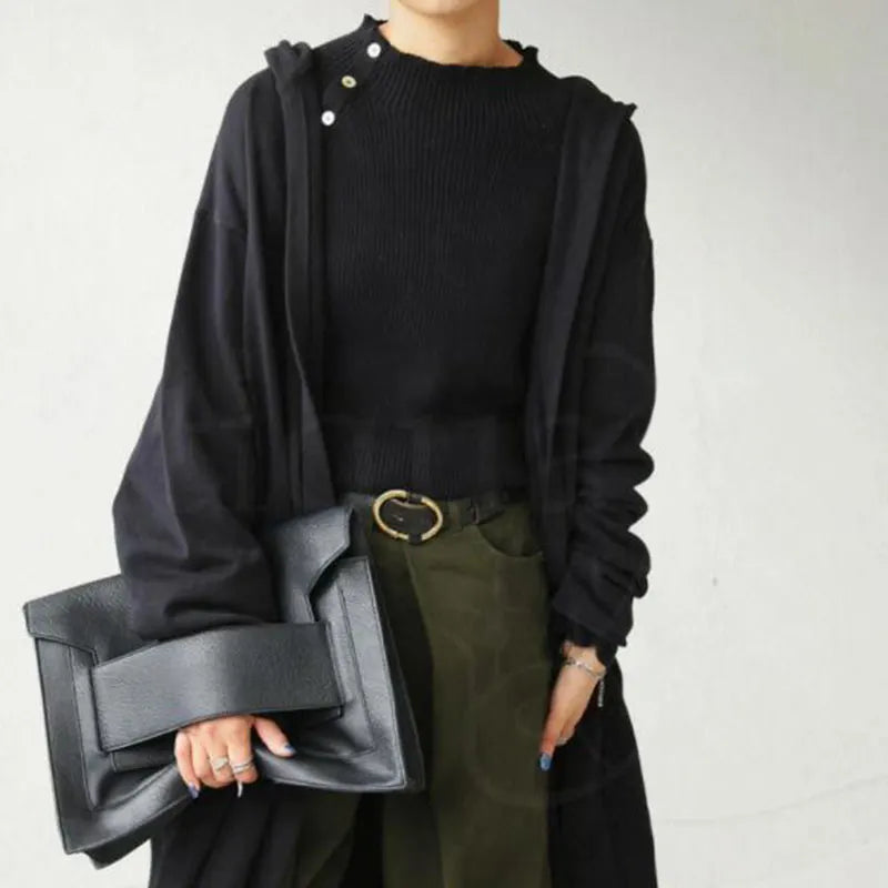 Half turtleneck slim fit knitted sweater