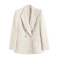 Old Money Aesthetics Tweed Blazer