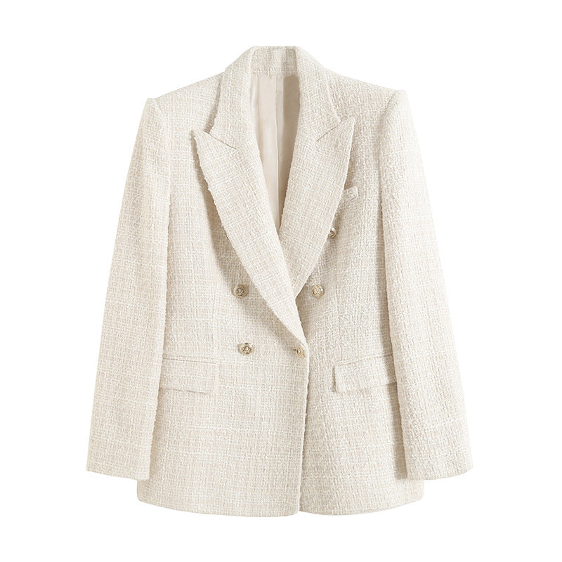 Old Money Aesthetics Tweed Blazer