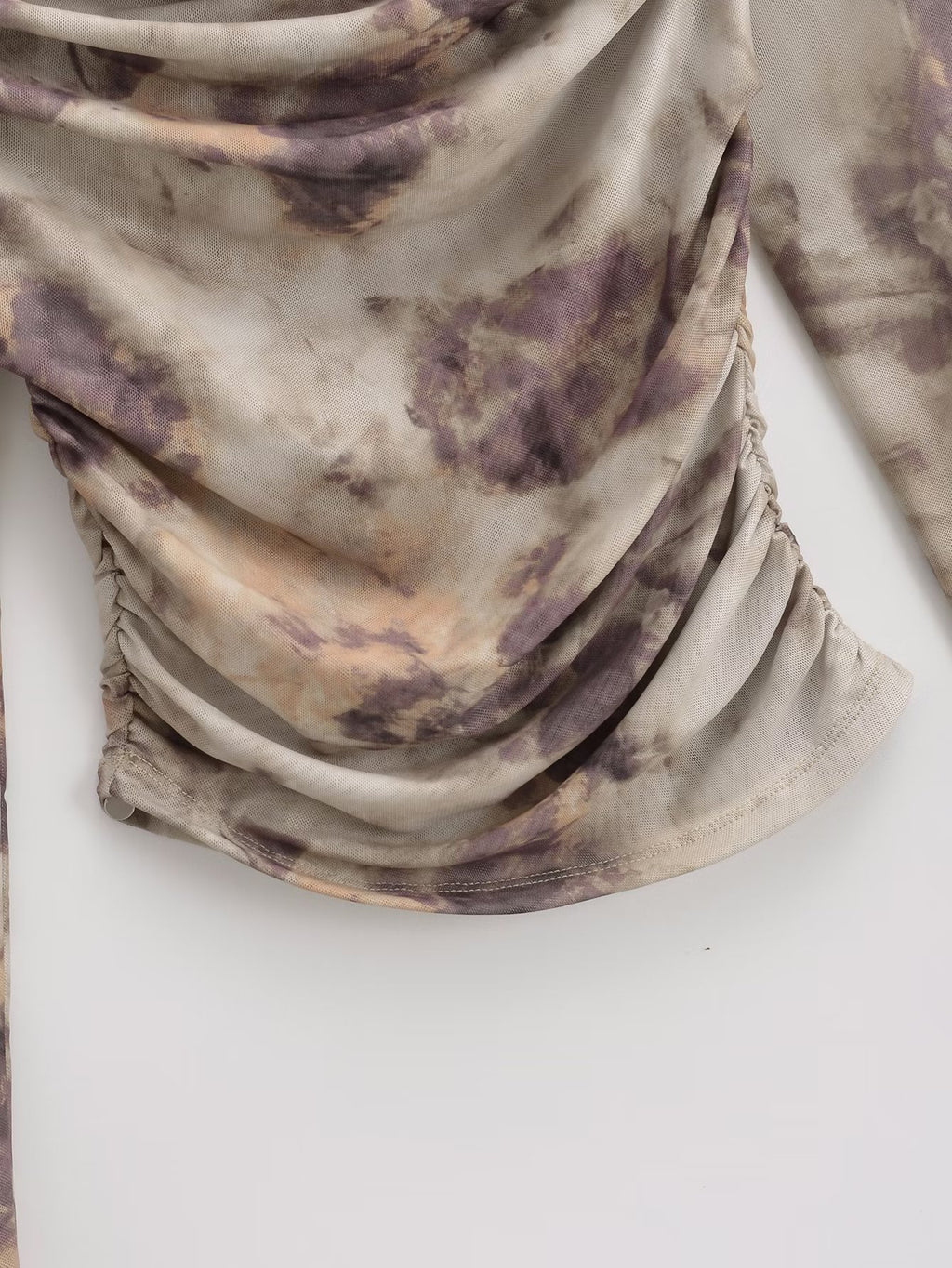 Sophisticated Tie-dye Pleated Shirt
