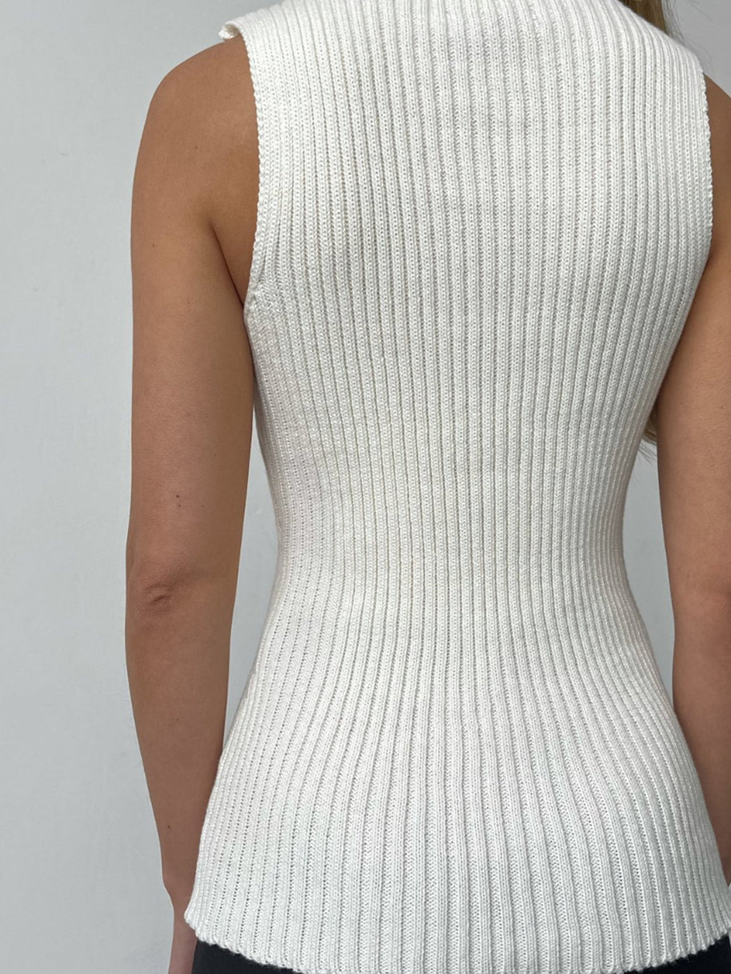 Minimalist Mockneck Rib Tank Top