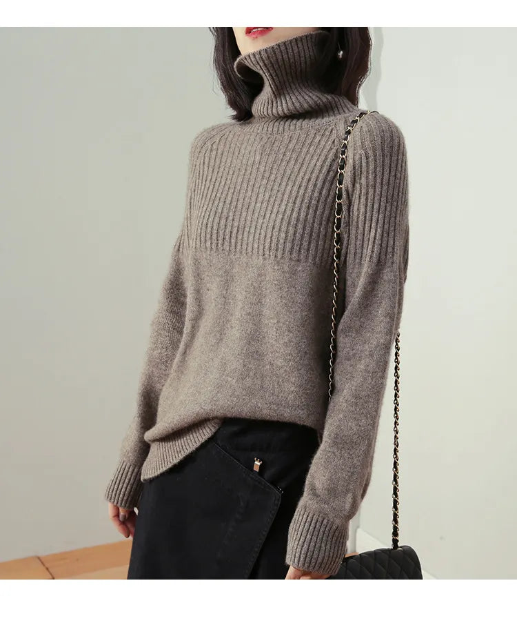 Turtleneck Retro Loose Pullover Sweater