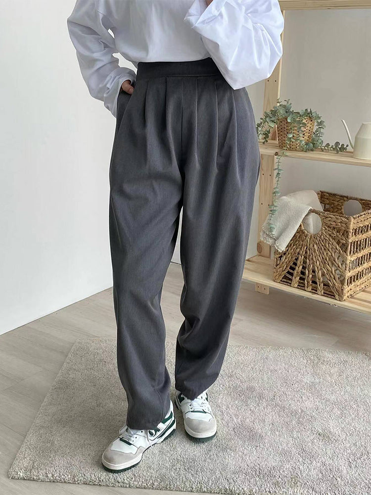 Casual Loose Shirt & Trousers Literary Two-Piece Set