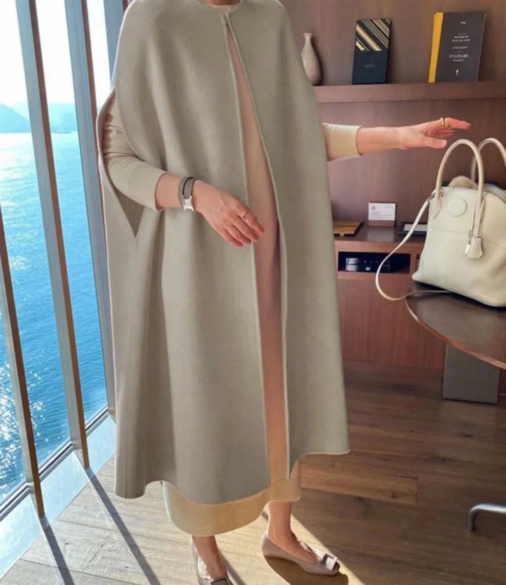 Cape Design Loose Batwing Coat