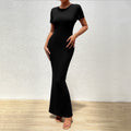 Elegant Round Neck Slim Fit Dress