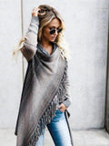 Loose Stripe Long Sleeve Women'S Knitwear