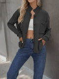 Casual V-neck Solid Color Blouse