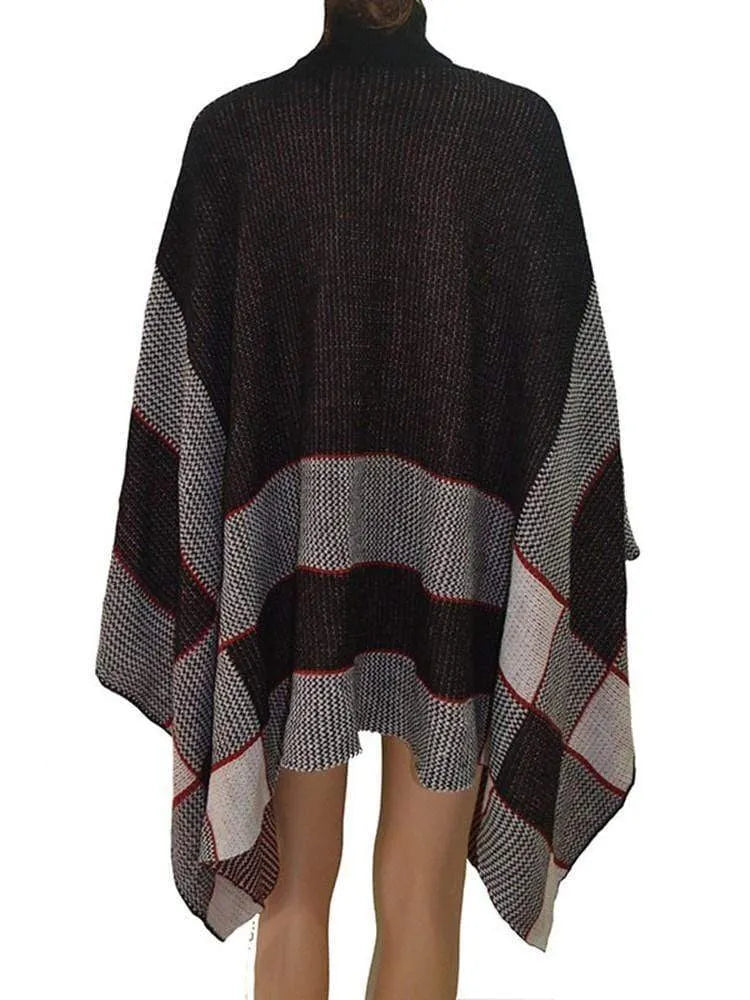 High Neck Straps Middle Length Women Cape
