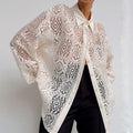 Vintage Lace Lapel Shirt