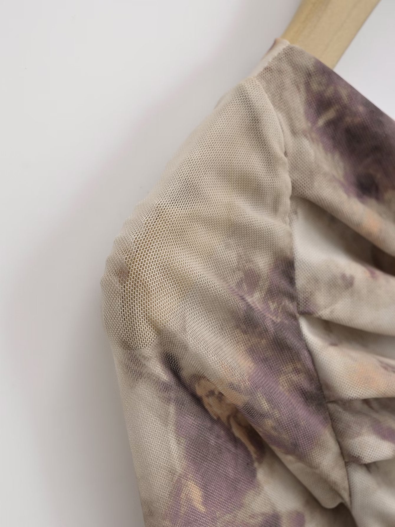 Sophisticated Tie-dye Pleated Shirt