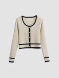 Retro Contrast Cardigan
