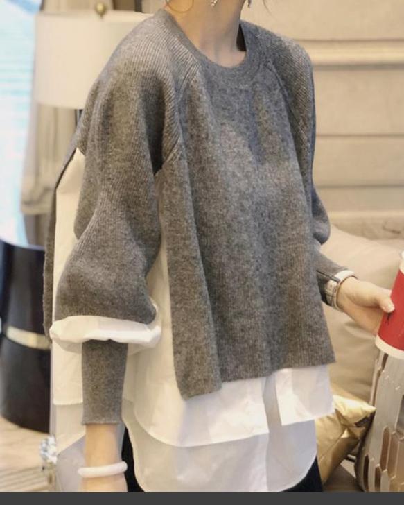 Elegant  Fake Two Piece Sweater