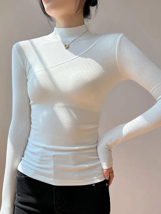 Vanilla Mockneck Long Sleeve Top