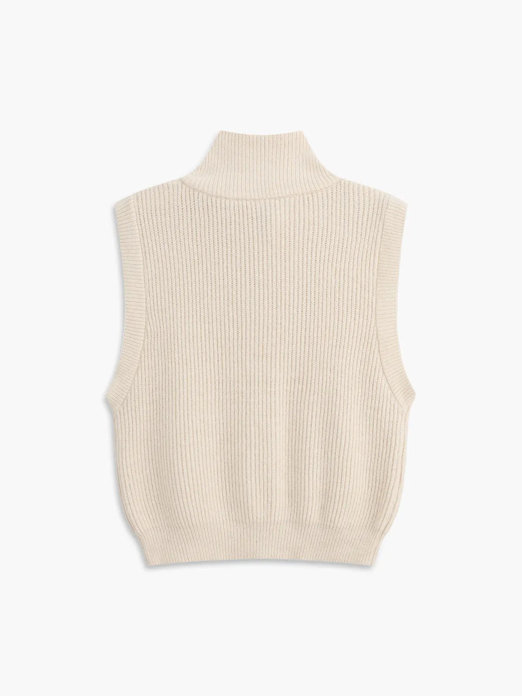 Two Way Zip Mockneck Sweater Vest